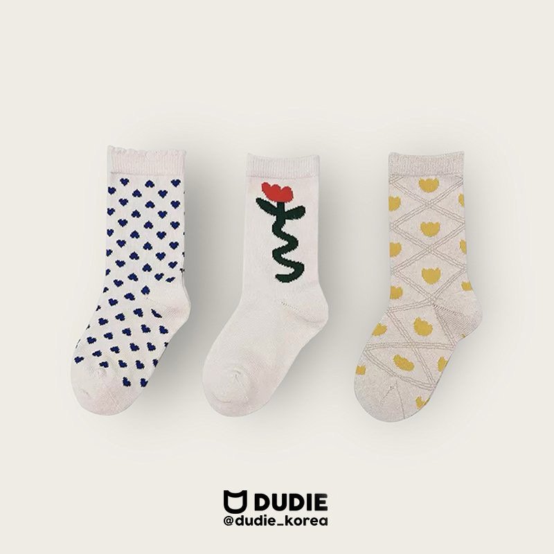 Dudie - Korean Children Fashion - #childofig - Flower Hearts Set (set of 3)