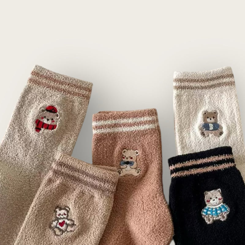 Dudie - Korean Children Fashion - #childofig - Fuzzy Teddy Set (set of 5) - 11