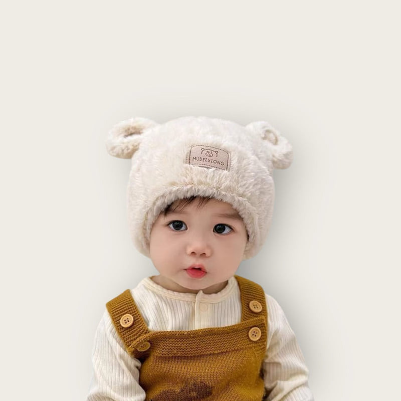 Dudie - Korean Children Fashion - #childrensboutique - Fluffy Bear Beanie - 8
