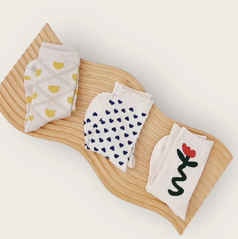Dudie - Korean Children Fashion - #childrensboutique - Flower Hearts Set (set of 3) - 2
