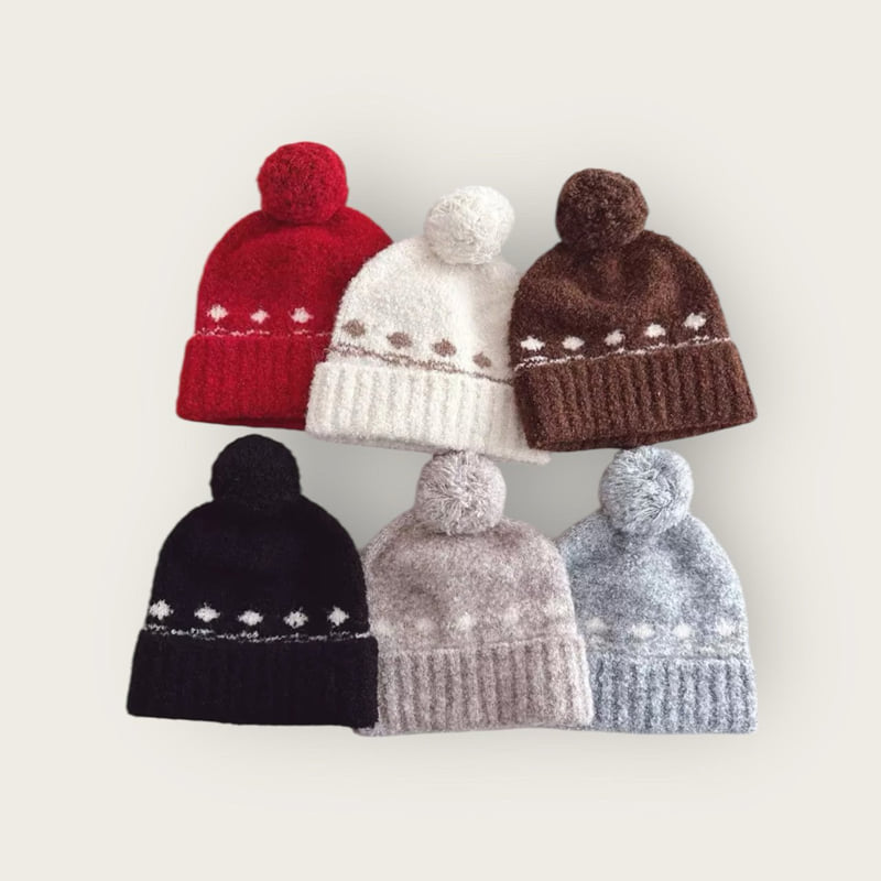 Dudie - Korean Children Fashion - #childrensboutique - Nordic Pom Beanie - 12
