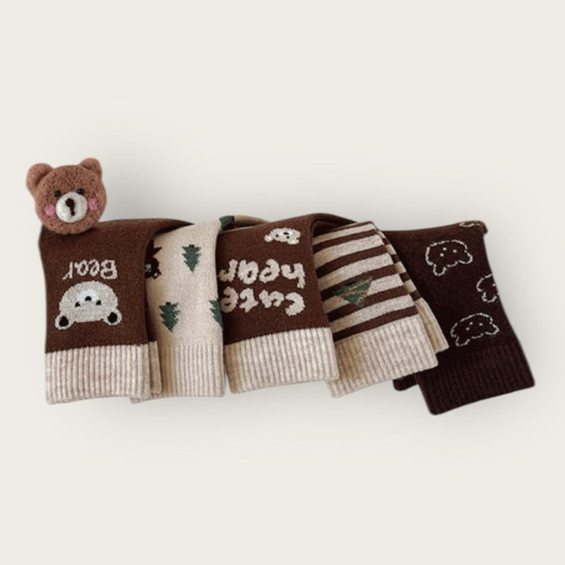 Dudie - Korean Children Fashion - #childrensboutique - Cutie Bear Set (set of 5) - 10