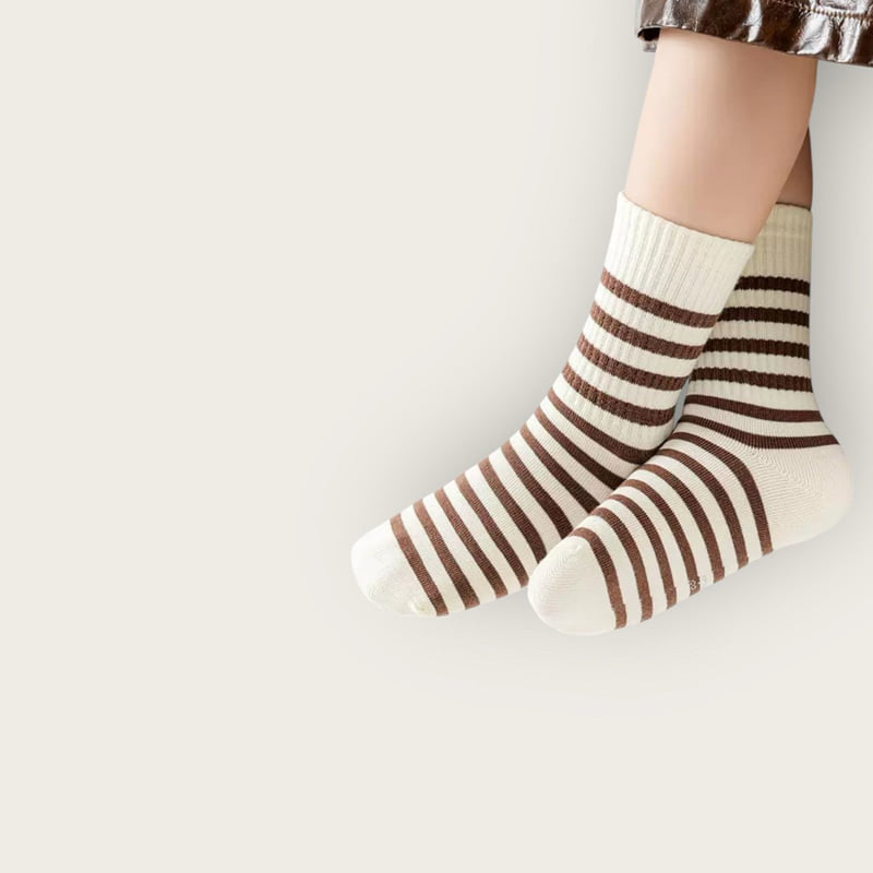 Dudie - Korean Children Fashion - #designkidswear - Stripe Sports Set (set of 3) - 5