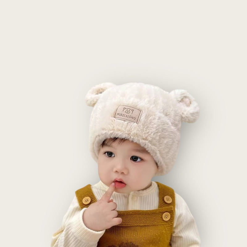 Dudie - Korean Children Fashion - #designkidswear - Fluffy Bear Beanie - 9