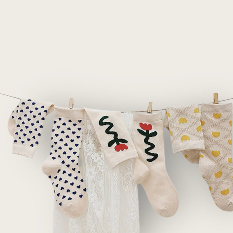 Dudie - Korean Children Fashion - #designkidswear - Flower Hearts Set (set of 3) - 4