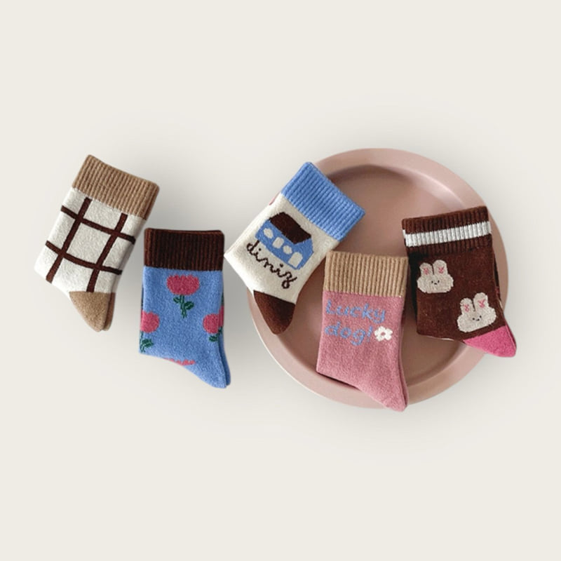Dudie - Korean Children Fashion - #discoveringself - Tulip House Set (set of 5) - 3
