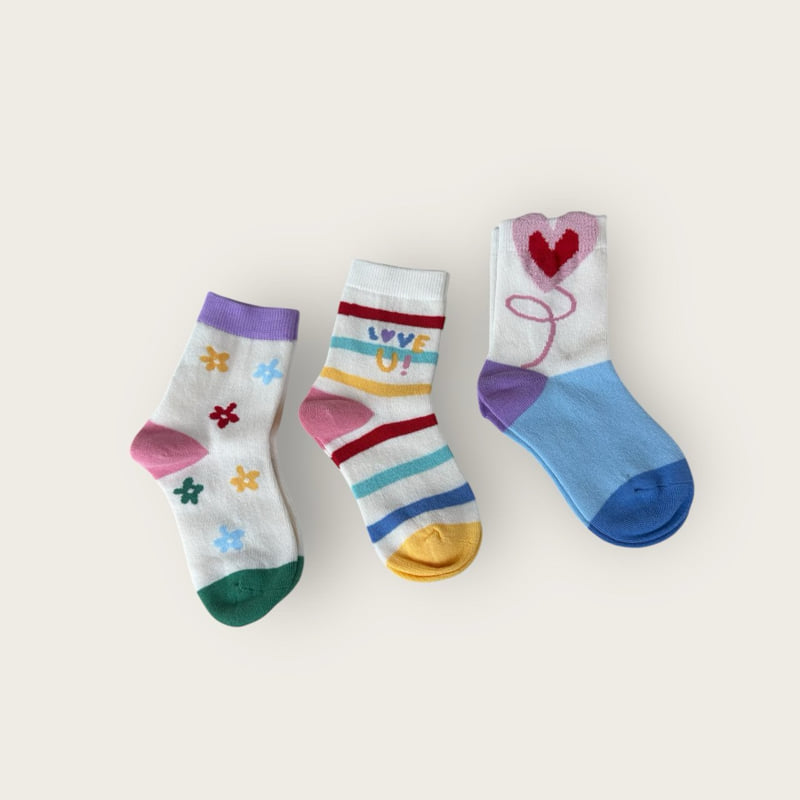 Dudie - Korean Children Fashion - #fashionkids - I Love You Set (set of 5) - 5