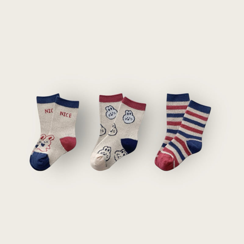 Dudie - Korean Children Fashion - #fashionkids - Nice Rabbit Set (set of 3) - 3