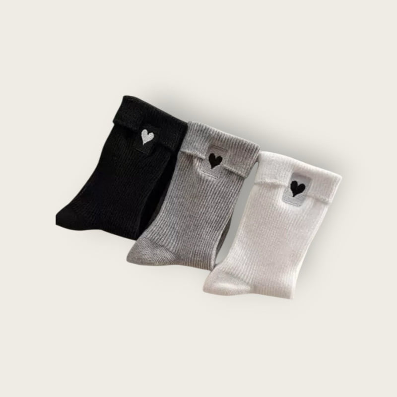 Dudie - Korean Children Fashion - #kidsshorts - Embroidered Heart Set - 2