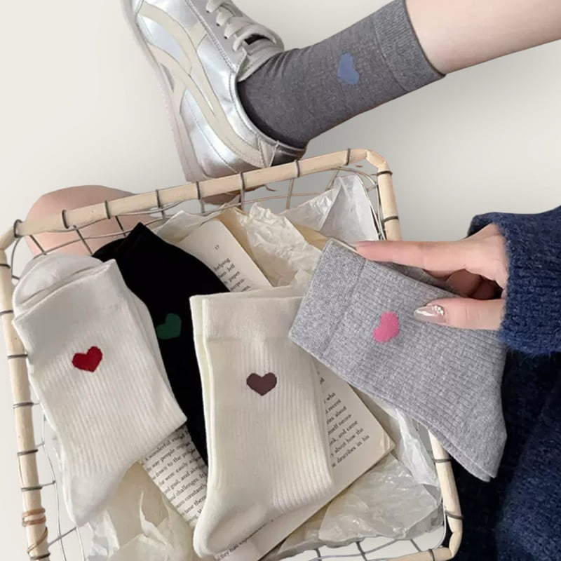 Dudie - Korean Children Fashion - #kidsshorts - Daily Heart Set (set of 5) - 10