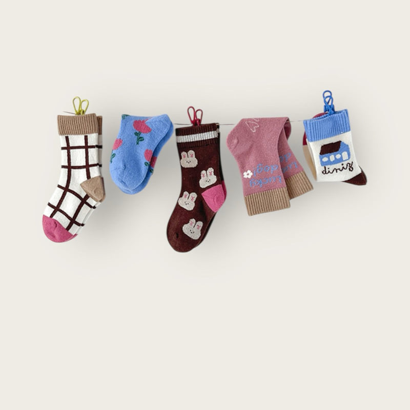 Dudie - Korean Children Fashion - #kidsshorts - Tulip House Set (set of 5) - 5