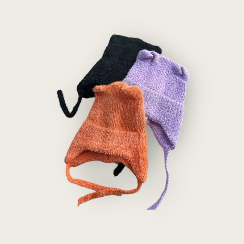 Dudie - Korean Children Fashion - #kidsshorts - Earflap Cat Beanie - 3