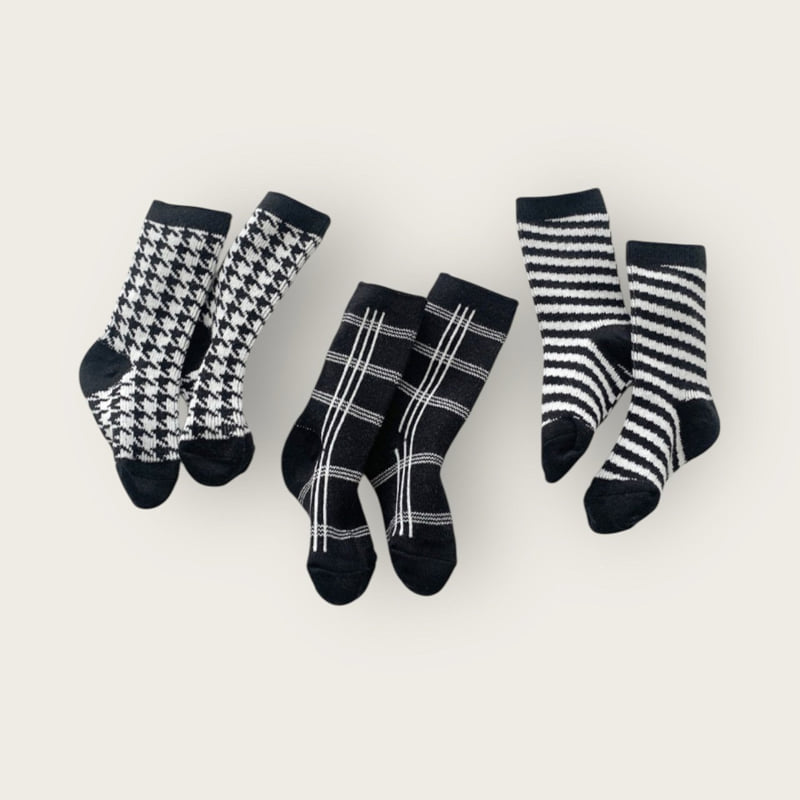 Dudie - Korean Children Fashion - #kidsshorts - Check Set (set of 3) - 4