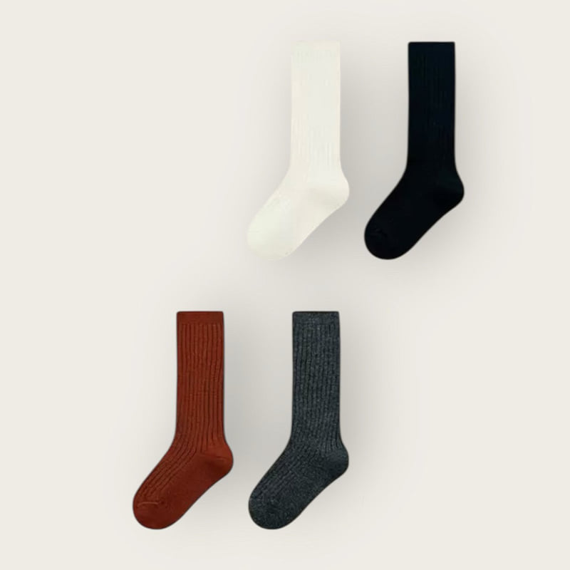 Dudie - Korean Children Fashion - #kidsstore - Ob Knee Socks Set (set of 4) - 2