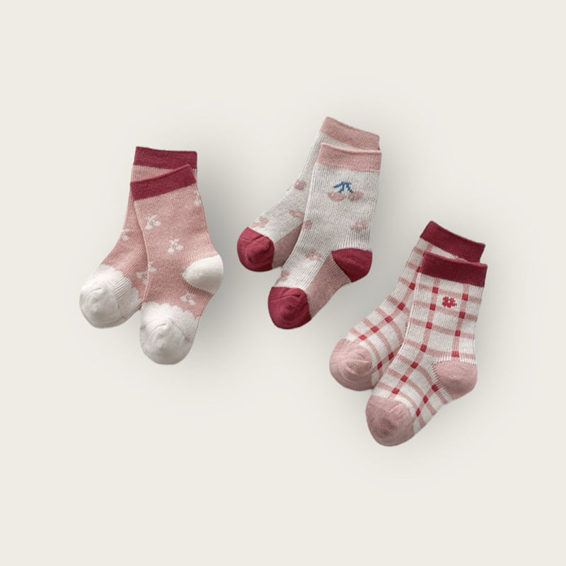 Dudie - Korean Children Fashion - #kidsstore - Cherry Plus Set (set of 3) - 8