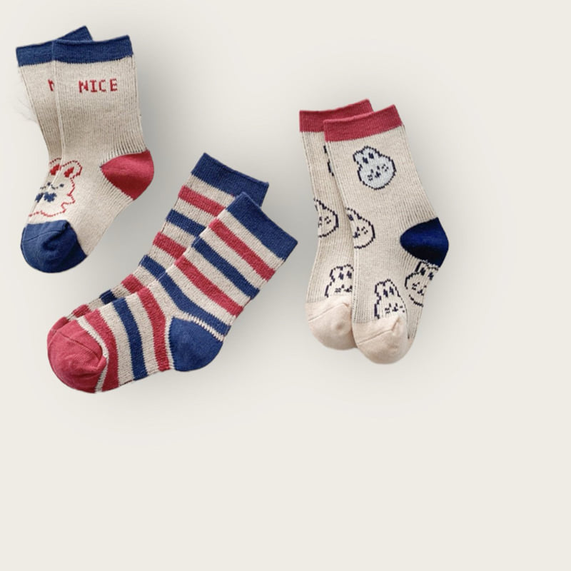 Dudie - Korean Children Fashion - #kidsstore - Nice Rabbit Set (set of 3) - 5