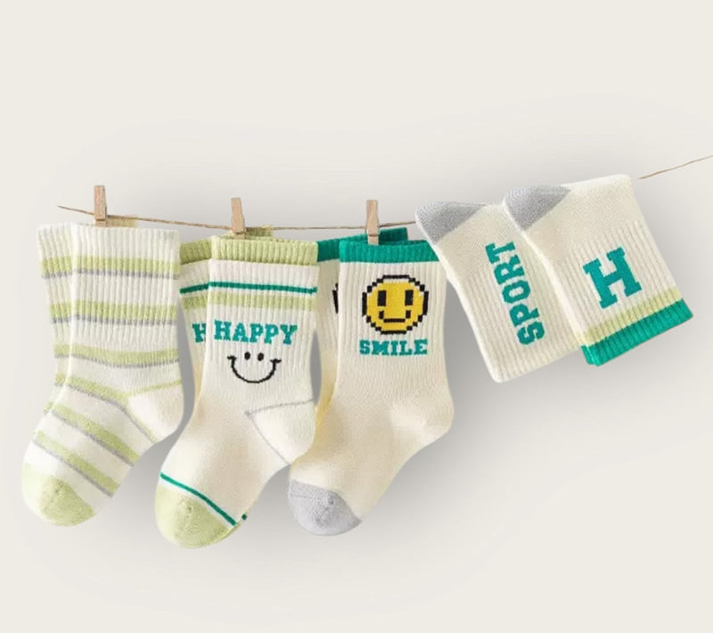 Dudie - Korean Children Fashion - #kidsstore - Smile Set (set of 5) - 5