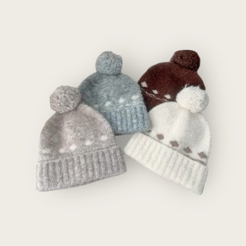 Dudie - Korean Children Fashion - #kidsstore - Nordic Pom Beanie - 3