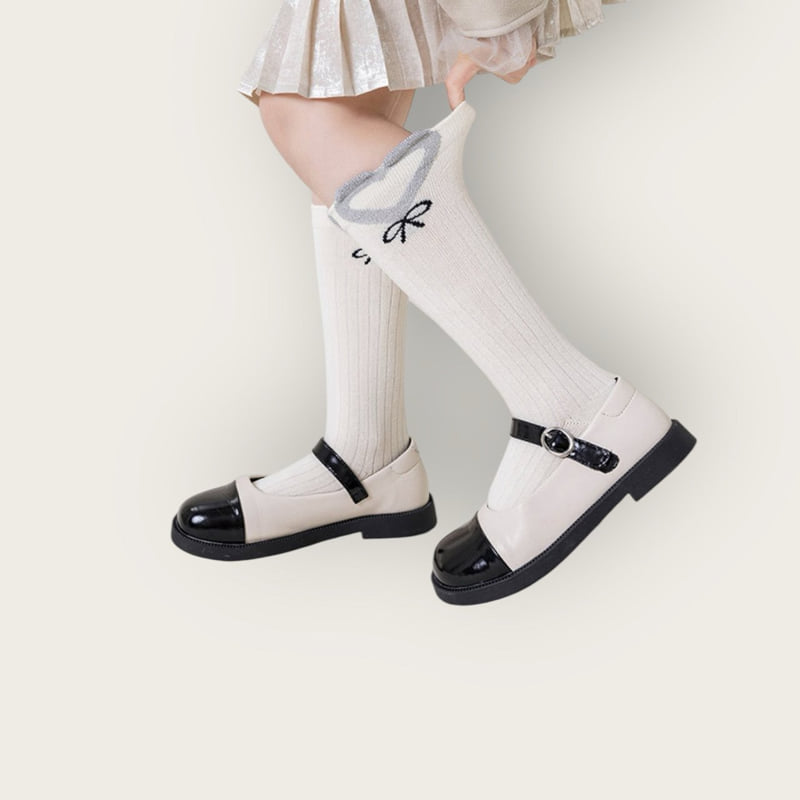 Dudie - Korean Children Fashion - #kidsstore - Hearts Knee Socks Set (set of 3) - 5