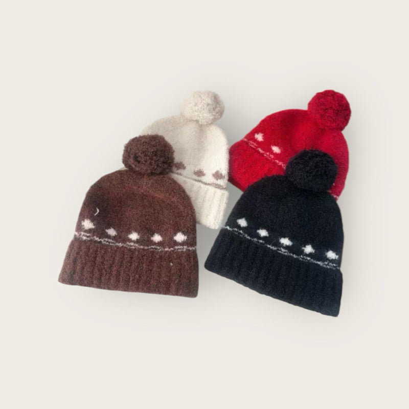 Dudie - Korean Children Fashion - #kidsstore - Nordic Pom Beanie - 4