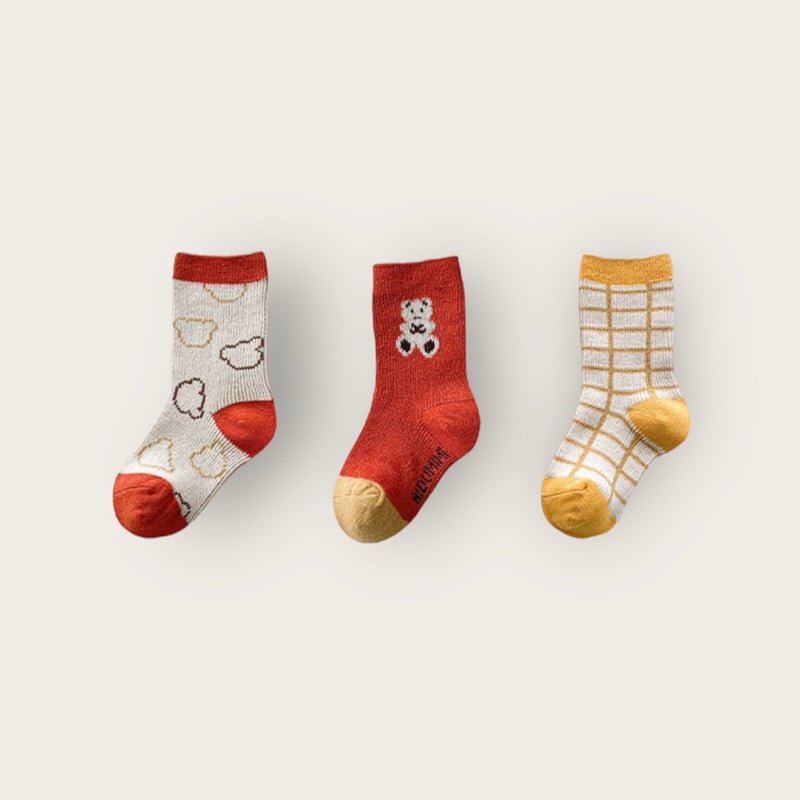 Dudie - Korean Children Fashion - #littlefashionista - Cloud Bear Set (set of 3) - 2