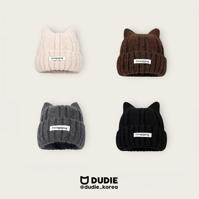 Dudie - Korean Children Fashion - #littlefashionista - Cover Cat Beanie