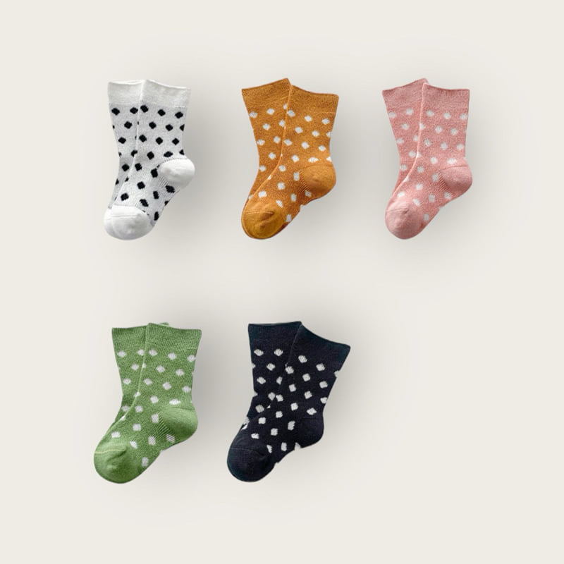 Dudie - Korean Children Fashion - #littlefashionista - Dot Set (set of 5) - 4