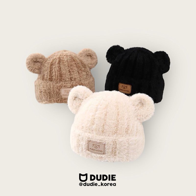 Dudie - Korean Children Fashion - #magicofchildhood - Fluffy Bear Beanie