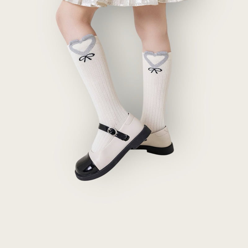 Dudie - Korean Children Fashion - #magicofchildhood - Hearts Knee Socks Set (set of 3) - 9