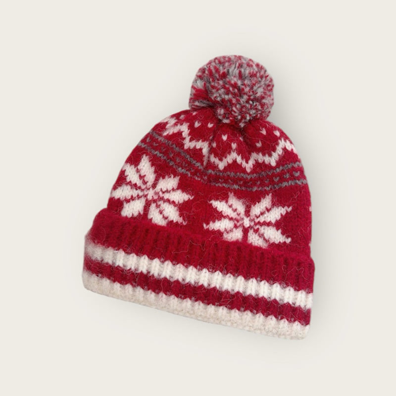 Dudie - Korean Children Fashion - #minifashionista - Snowflake Pom Beanie - 5