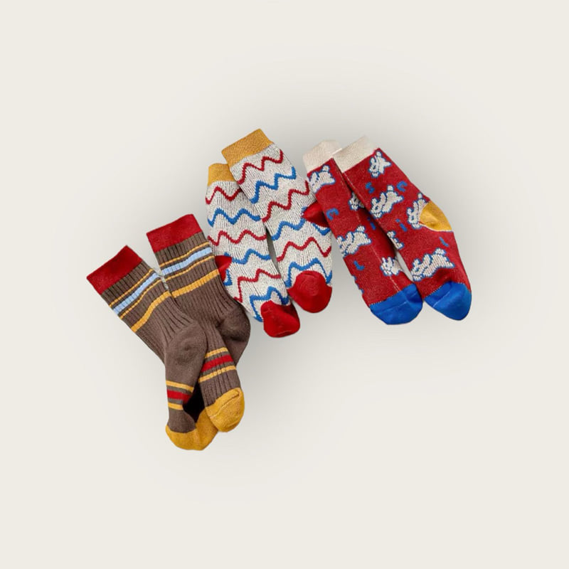 Dudie - Korean Children Fashion - #prettylittlegirls - Wave Rabbit Set (set of 3) - 7