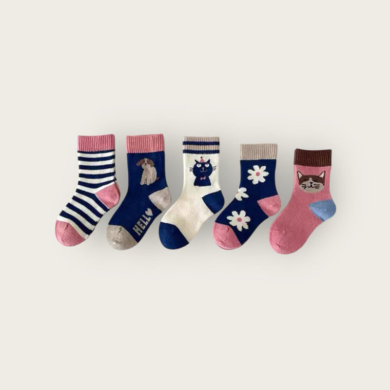Dudie - Korean Children Fashion - #prettylittlegirls - Daisy Cat Set (set of 5) - 7