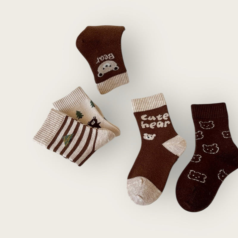 Dudie - Korean Children Fashion - #prettylittlegirls - Cutie Bear Set (set of 5) - 7