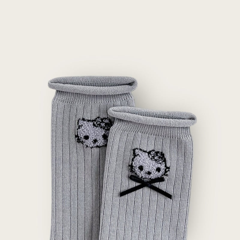 Dudie - Korean Children Fashion - #todddlerfashion - Ribbon Cat Set (set of 3) - 8