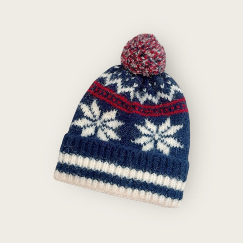 Dudie - Korean Children Fashion - #todddlerfashion - Snowflake Pom Beanie - 7