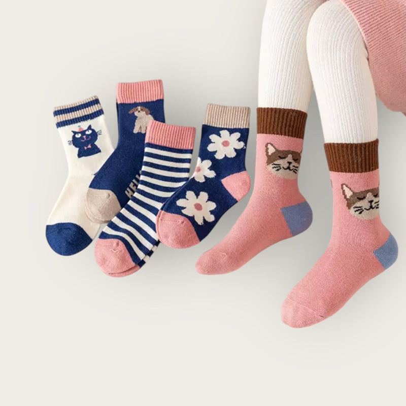 Dudie - Korean Children Fashion - #toddlerclothing - Daisy Cat Set (set of 5) - 9