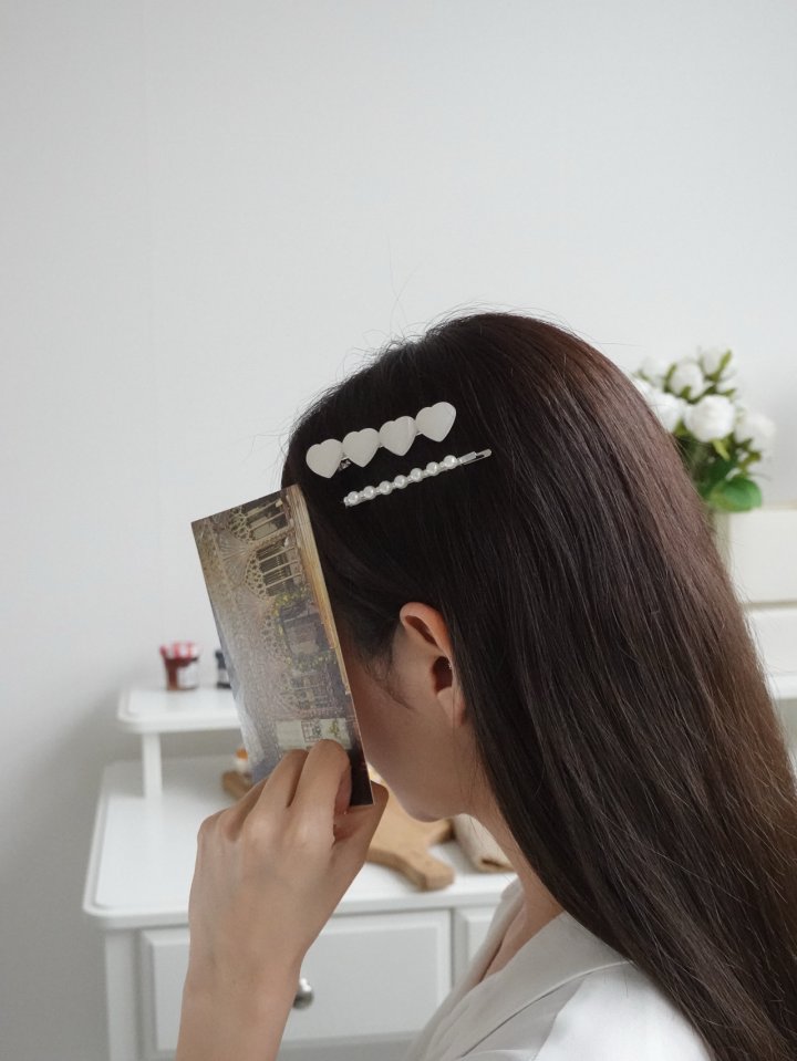 Eeiitt - Korean Women Fashion - #momslook - Poheart Pearl Hairpin Set - 11