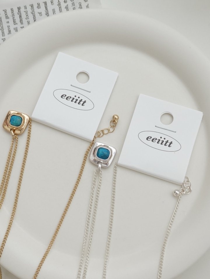 Eeiitt - Korean Women Fashion - #momslook - Micra Stone Necklace - 11