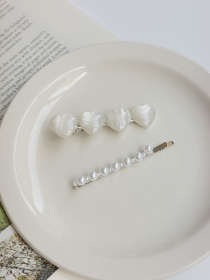 Eeiitt - Korean Women Fashion - #pursuepretty - Poheart Pearl Hairpin Set - 4