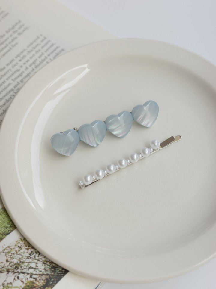 Eeiitt - Korean Women Fashion - #shopsmall - Poheart Pearl Hairpin Set - 6