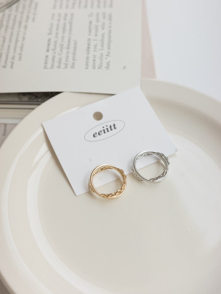 Eeiitt - Korean Women Fashion - #womensfashion - Cro Chain Ring - 11