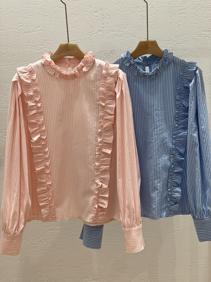Elmu - Korean Women Fashion - #momslook - Butter Pleats Shirts - 8