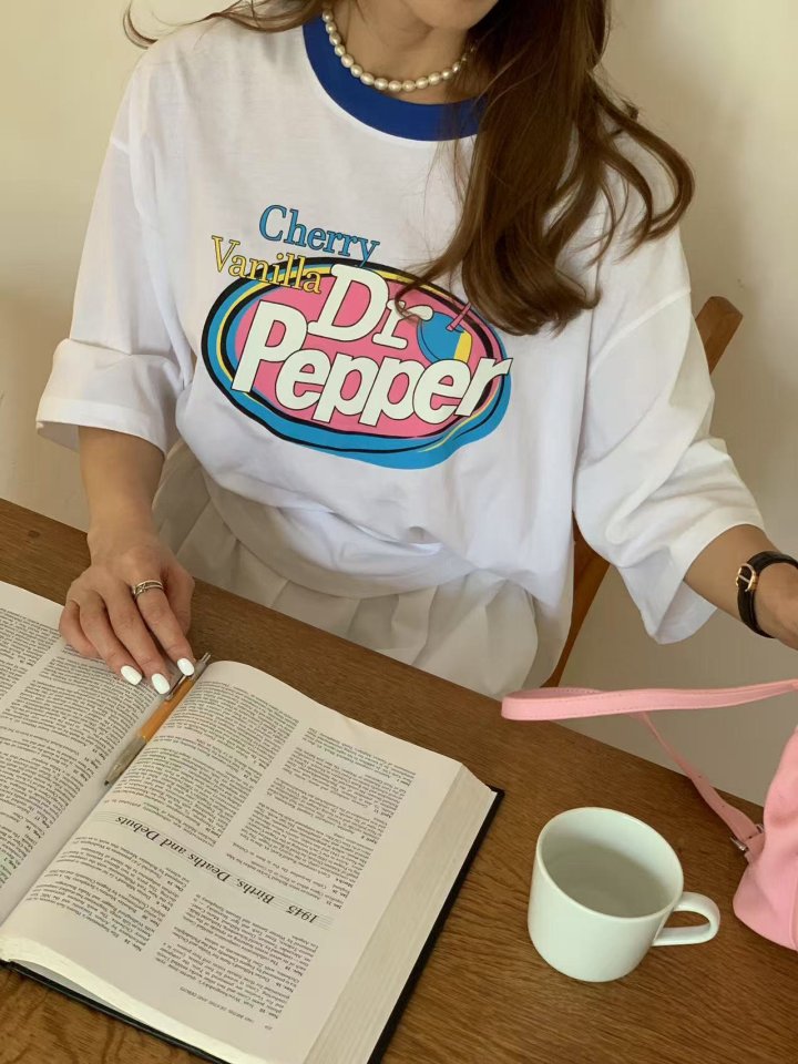 Elmu - Korean Women Fashion - #momslook - Dr Pepper Tee - 7