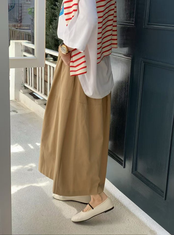 Elmu - Korean Women Fashion - #womensfashion - Trill Skirt Pants - 4