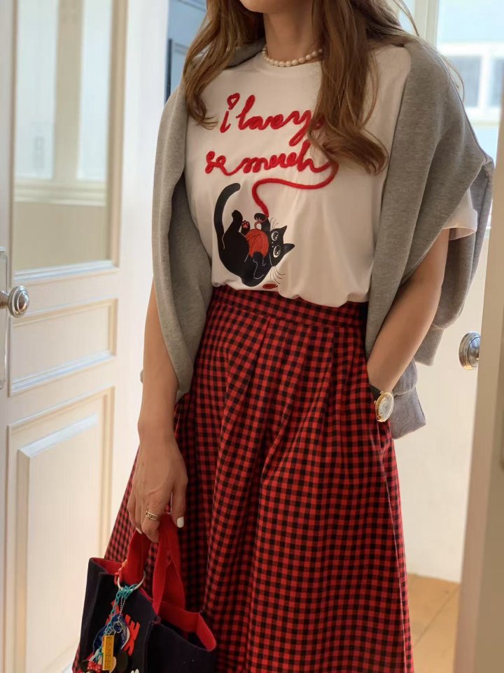 Elmu - Korean Women Fashion - #momslook - Meuw Tee - 3