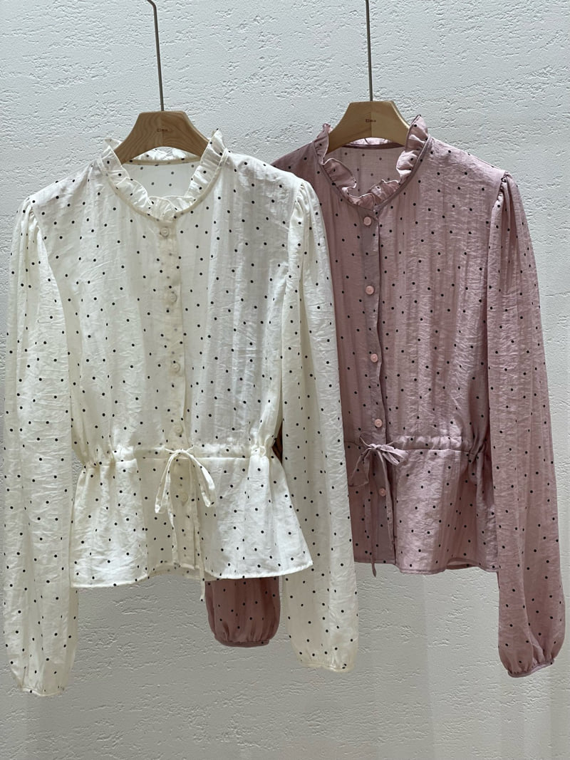 Elmu - Korean Women Fashion - #momslook - Eve Dot Blouse