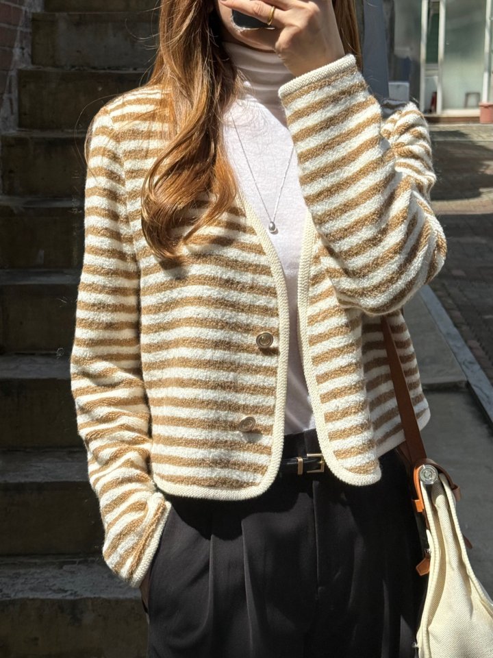 Elmu - Korean Women Fashion - #momslook - Marine Anté Cardigan - 5