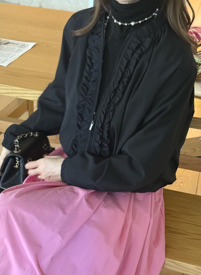 Elmu - Korean Women Fashion - #momslook - Lanvin Frill Jumper - 2