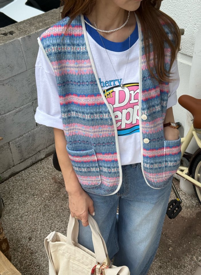 Elmu - Korean Women Fashion - #pursuepretty - Lauren Knit Vest - 5