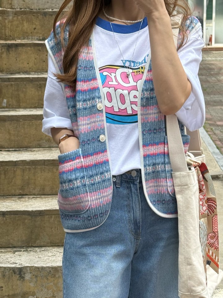 Elmu - Korean Women Fashion - #restrostyle - Lauren Knit Vest - 6